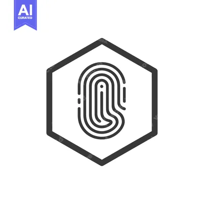 Popular premium asset: Fingerprint Icon Inside a Hexagon