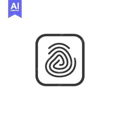 Aset premium populer: Fingerprint Icon in Square Frame