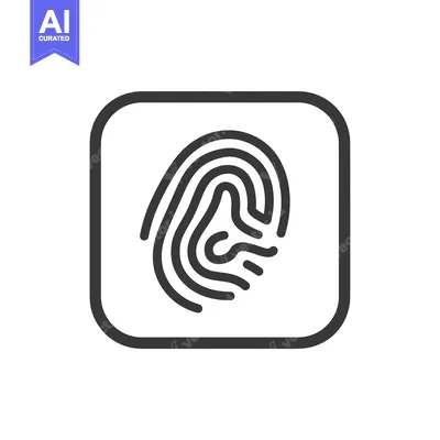 Aset premium populer: Fingerprint Icon in Square Frame