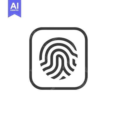 Aset premium populer: Fingerprint Icon in Square Frame