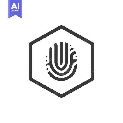 Aset premium populer: Fingerprint Inside a Hexagon