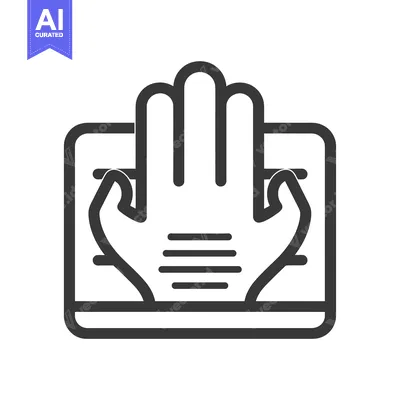Fingerprint Scanner with Hand Icon
