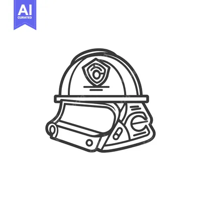 Popular premium asset: Detailed illustration showcasing a protective helmet used for safety a