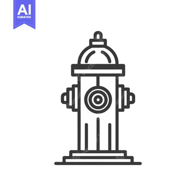 Popular premium asset: Minimalist Fire Hydrant Icon: Bold Outline Design on White