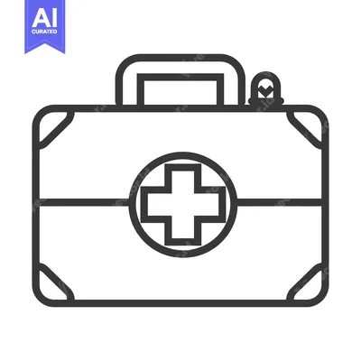 Popular premium asset: A stylized illustration depicting a medical aid first aid kit
