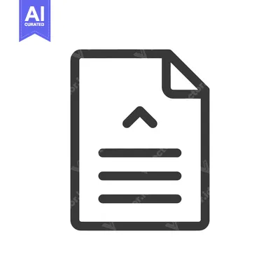 Aset desain premium: Upload Document Icon: Minimalist Design with Arrow and Lines