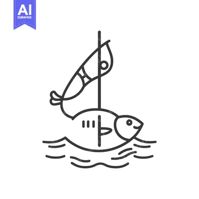 Popular premium asset: A stylized graphic depiction of a fish in the water