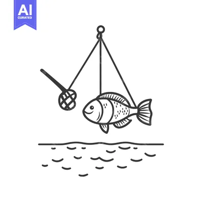 Popular premium asset: A Fish Caught With a Net Being Held Above Water
