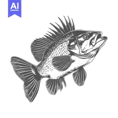 Premium design asset: Detailed Illustration Of A Spiny Fish Swimming