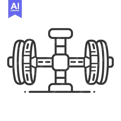 Aset premium populer: Graphic depiction of a fitness weightlifting training exercise device