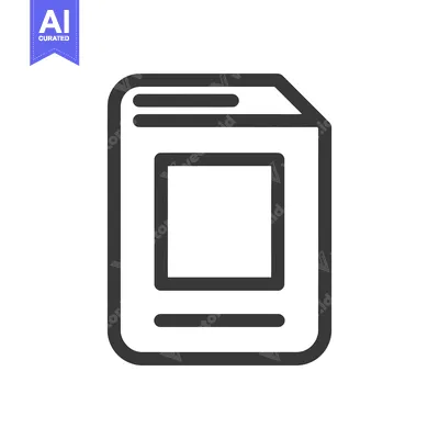 Aset desain premium: Minimalist Document Icon: Clean Lines, Modern Design, Gray on White