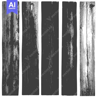 Aset premium populer: Five Vertical Wooden Planks with Different Grain Patterns