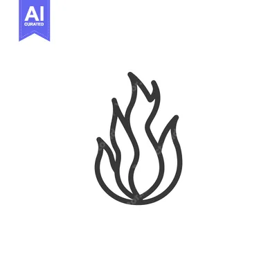 Aset premium populer: A simple illustration depicting the visual representation of fire