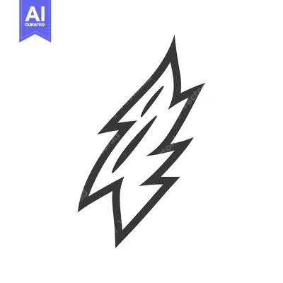 Premium design asset: A stylized black and white feather design on a plain background