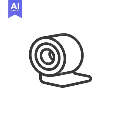 Popular premium asset: Minimalist Line Art: Toilet Paper Roll Icon on White Background
