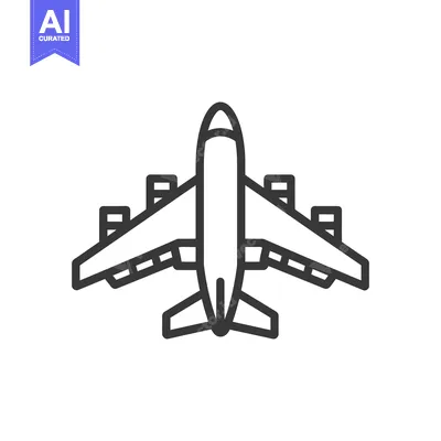 Premium design asset: Modern Airplane Icon: Minimalist Design for Travel and Transportation