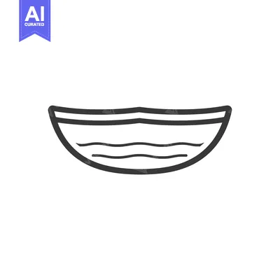 Premium design asset: A stylized illustration showing a simple representation of a boat