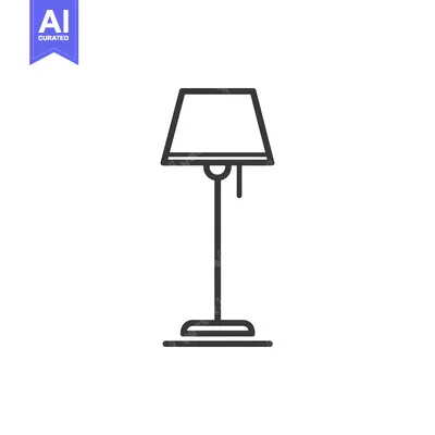 Premium design asset: Minimalist Floor Lamp Icon: Modern Interior Lighting Design Element