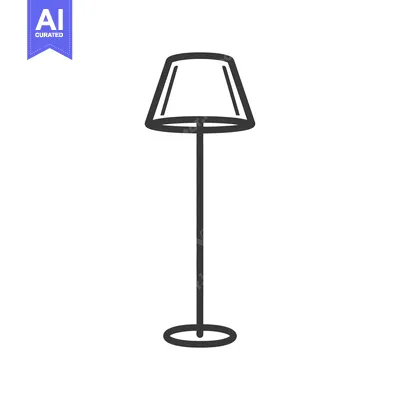Popular premium asset: Minimalist Floor Lamp Icon: Modern Interior Lighting Design Element