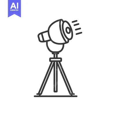 Popular premium asset: Spotlight Icon: Bold Outline of Stage Lighting on Tripod Stand
