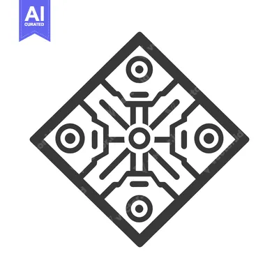 Aset premium populer: A symmetrical digital circuit design with circular connection points