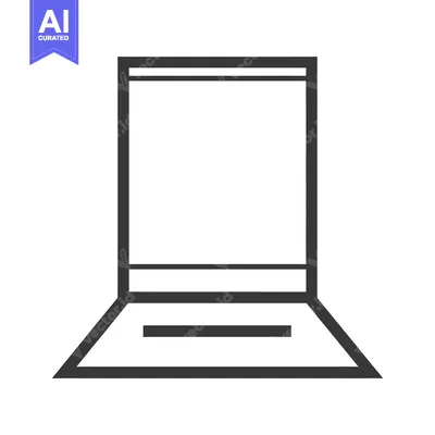 Aset premium populer: Illustration depicting a simple laptop computer with a basic design
