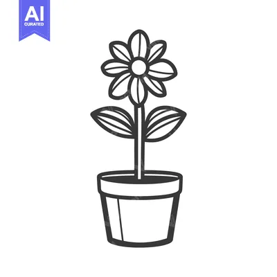 Popular premium asset: A stylized illustration showing a flower growing in a pot