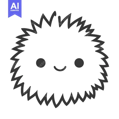 Popular premium asset: A happy cartoon character with spiky edges and a smiling face