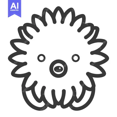 Popular premium asset: A charming cartoon creature with a spiky outline and large eye
