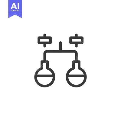 Popular premium asset: Chemical Reaction: Minimalist Icon of Two Flasks Connected to Rectangl