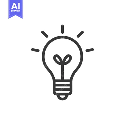Premium design asset: Minimalist Lightbulb Icon: Idea Generation, Innovation Symbol, Creativ