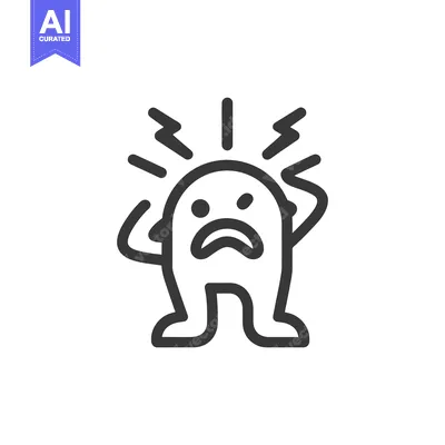 Aset premium populer: Cartoon Character in Distress, Head in Hand, Lightning Bolts