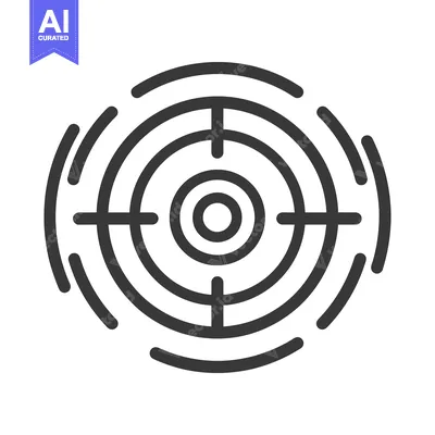 A graphic depiction of a target with concentric circles
