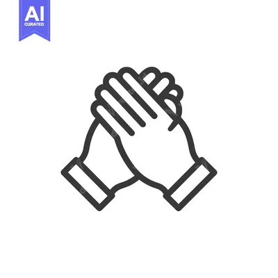 Aset premium populer: United Hands: Minimalist Icon of Partnership and Collaboration