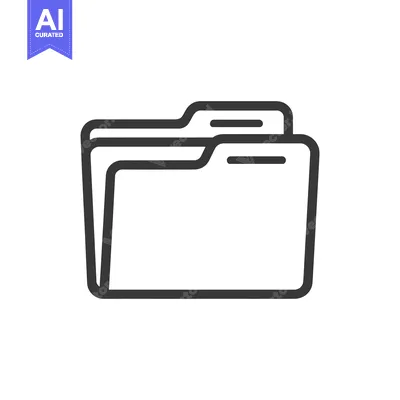 Aset premium populer: Minimalist Folder Icon: Clean, Modern Design for File Management