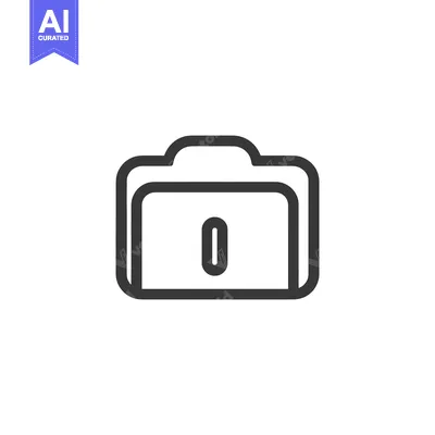 Premium design asset: Minimalist Dark Gray Camera Icon on White Background, Simple Design