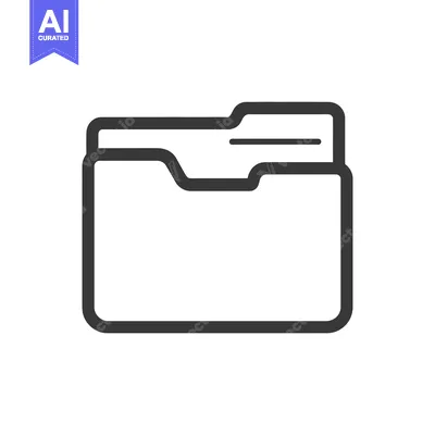 Aset desain premium: Minimalist Folder Icon: Clean, Modern Design for File Management