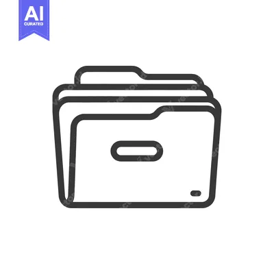 Aset premium populer: Minimalist Folder Icon: Clean Line Art for Data Storage