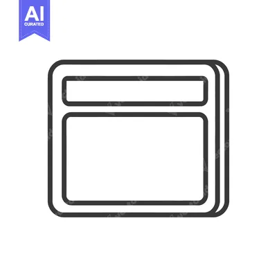 Aset desain premium: A simple illustration of a rectangular two window container