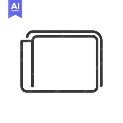 Aset premium populer: Two rectangular objects are stacked atop each other with curved edges