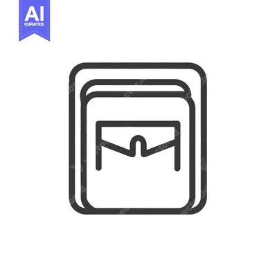 Aset premium populer: A simple vector illustration featuring multiple overlapping book outli