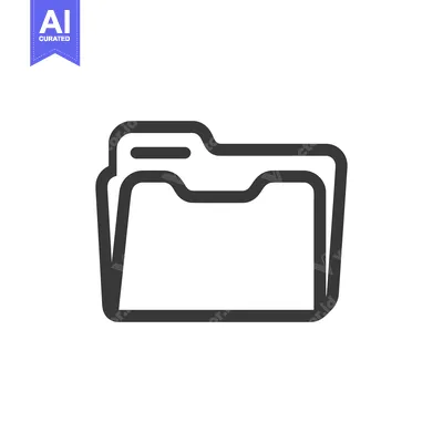 Aset premium populer: Minimalist Folder Icon: Clean Design for File Management Concepts