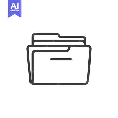 Aset premium populer: Minimalist Folder Icon: Clean, Modern Design for Data Storage and Orga
