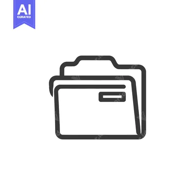Aset premium populer: Minimalist Folder Icon: Clean Line Art for Digital Organization and Da