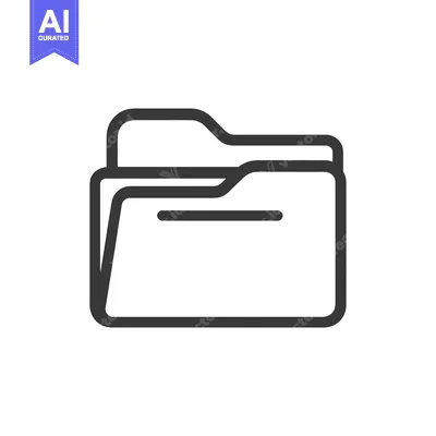 Aset desain premium: Simple Folder Icon: Clean, Minimalist Design for File Management