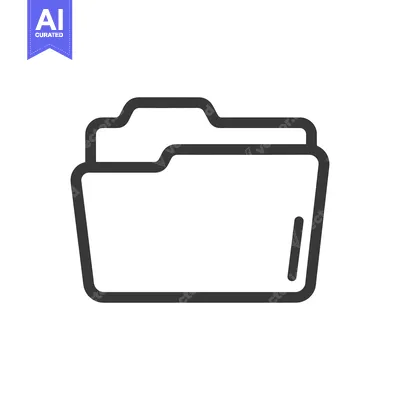 Aset premium populer: Minimalist Folder Icon: Clean, Modern Design for File Management