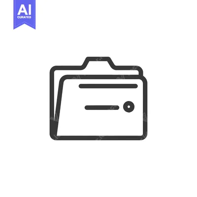 Aset desain premium: Minimalist Folder Icon with Rounded Edges and Document Details