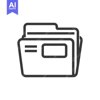 Aset premium populer: Sleek Folder Icon: Modern Minimalist Design for Data Management