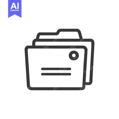 Premium design asset: Minimalist Folder Icon: Clean, Bold Outline for Data Storage and Organ