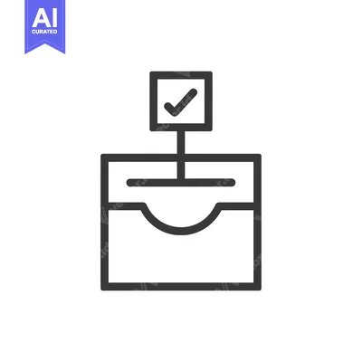 Aset desain premium: Folder with a Checkmark Icon